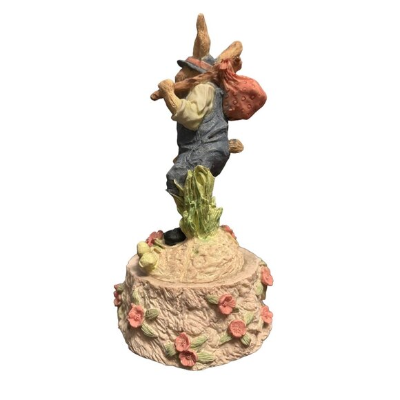 Vintage Easter Bunny Rabbit Music Box "Easter Parade" 8.25" - Picture 6 of 16